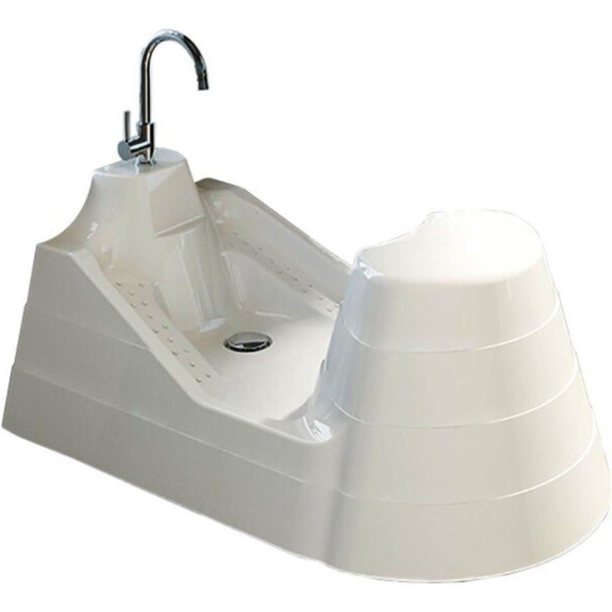 Специальная акриловая ванна для омовения Radomir Вуду 120х80 на раме-подставке, со сливом и торцевой панелью (без смесителя)