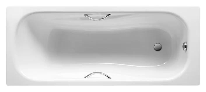 Стальная ванна Roca Princess-N 2203E0000 160x75см, с отверстиями для ручек