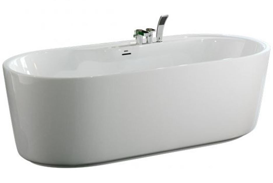 Ванна акриловая Mirsant Omega 180x85 (отдельностоящая) с щелевым переливом