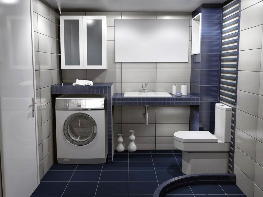 Ванная комната со стиральной машиной под столешницу фото дизайн