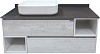 Мебель для ванной Comforty Прага 120, дуб белый, с серой столешницей GT005 с раковиной Comforty 78189