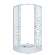 Душевой уголок Triton Стандарт 90х90 А АКВА - МОЗАИКА с поддоном +сифон E410CL