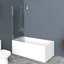 Шторка на ванну BelBagno Uno V-1-90/150-P-Cr стекло punto