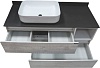 Мебель для ванной Comforty Прага 120, дуб белый, с серой столешницей GT005 с раковиной Comforty 78189