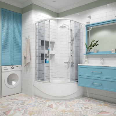 Душевой уголок Erlit Comfort ER0508T-C4 80x80 с поддоном, тонированное стекло