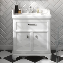 Тумба для комплекта Kerama Marazzi Pompei 80 белая, с 1 ящиком и 2 дверками