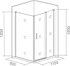 Душевой уголок Good Door Infinity WTW+SP-G-CH 110x80