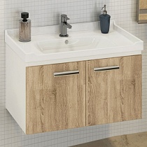Тумба Comforty Рига 80 дуб сонома с раковиной Comforty 9335-80