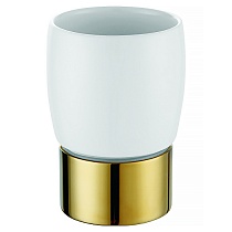 Стакан керамический Azario ELVIA настольный, золото (AZ-126AG)