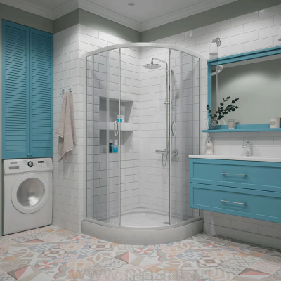 Душевой уголок Erlit Comfort ER0509-C4 90x90 с поддоном, тонированное стекло