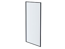 AQ ARI WA 08020BL Неподвижная душевая стенка 800x2000, для комбинации с дверью, профиль черный, стекло прозрачное