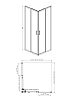 AQ NAA 1142-100 (новый артикул AQ ARI KV10020CH) Душевой уголок квадратный, двери раздвижные AQUATEK профиль хром, стекло прозрачное