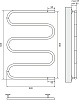 Полотенцесушитель электрический Terminus Ш-образный 600x800
