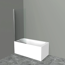 Шторка на ванну BelBagno Uno V-1-85/150-C-Cr стекло прозрачное