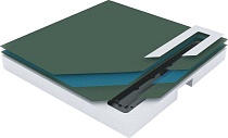 Поддон для душа Pestan Confluo Board 40007821SS 90x90, под плитку со встроенным лотком, решетка хром матовый